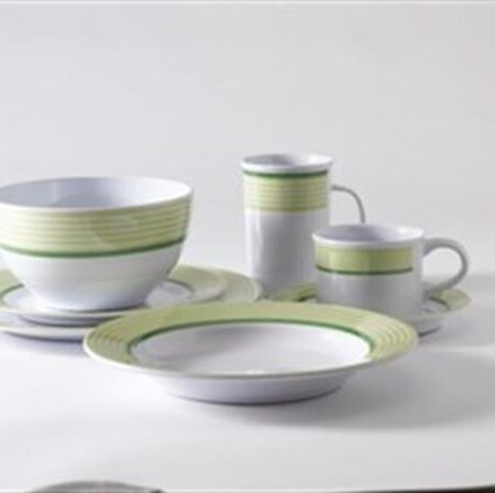 Trendline yeşil, 20 parça melamin yemek takımı